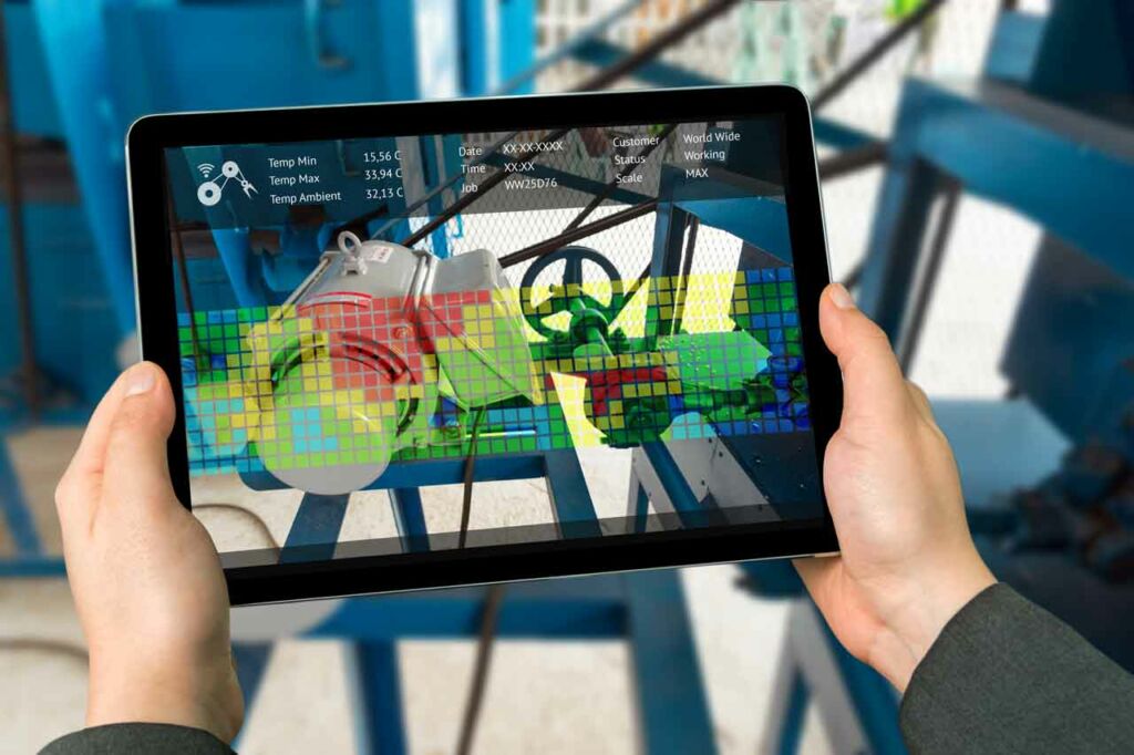 analyse gestion energie machine industrielle sur tablette