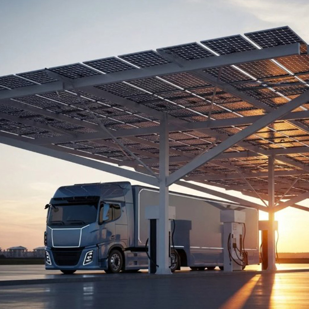 installateur ombriere photovoltaïque parking poids lourd Charente maritime