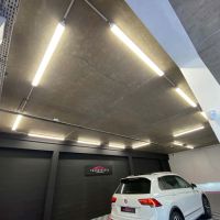 Installation d'éclairage led. Showroom automobile transak auto libourne 33